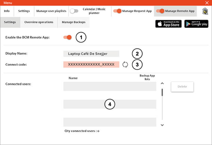 Remote App Settings